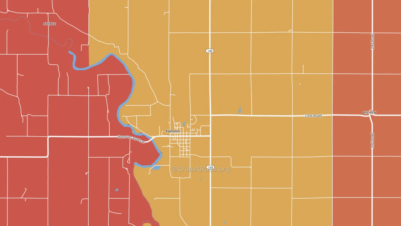 Lanham, KS Map of Drug-Related Crime Rates
