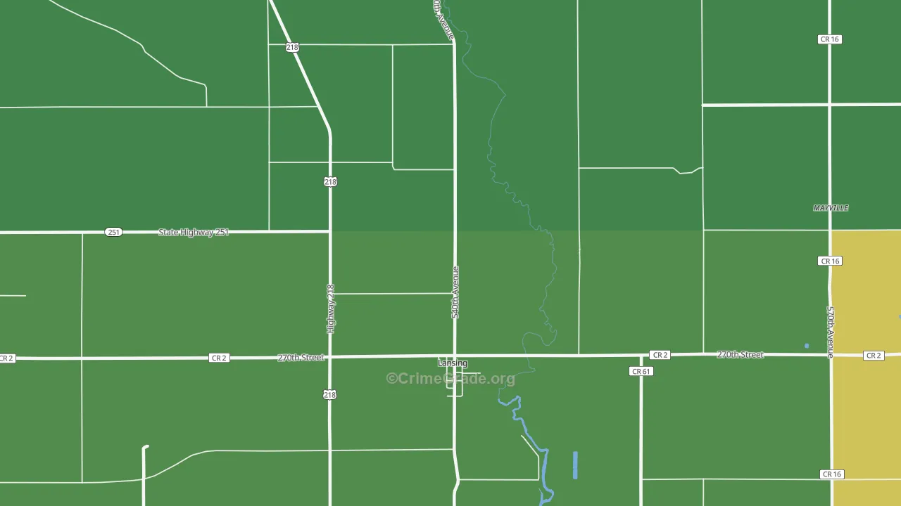 Lansing, MN Map of Drug-Related Crime Rates