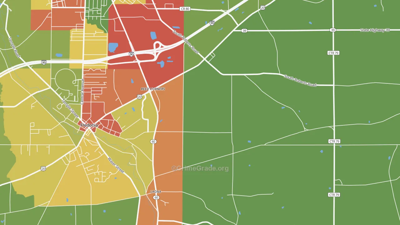 Laona, NY Map of Drug-Related Crime Rates