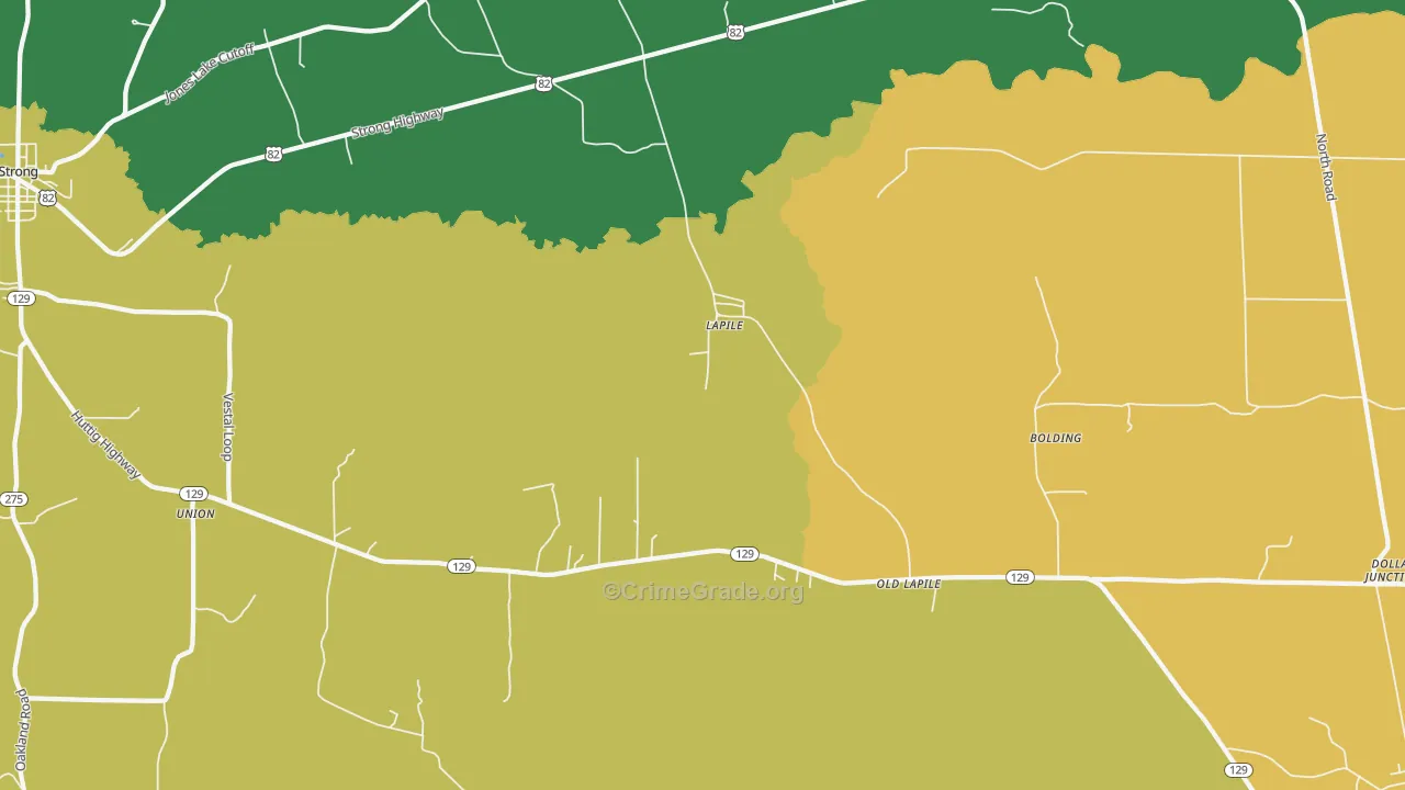 Lapile, AR Map of Drug-Related Crime Rates