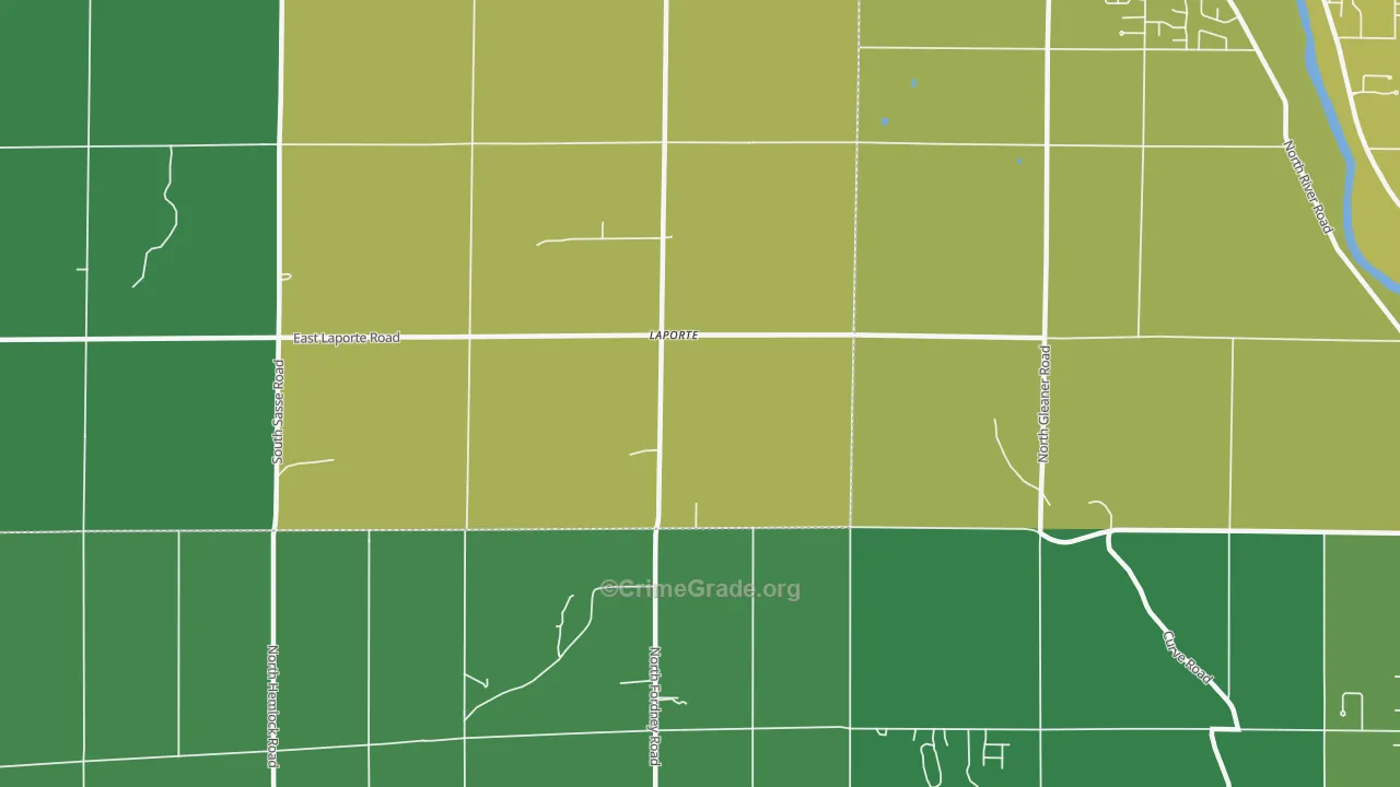 Laporte, MI Map of Drug-Related Crime Rates