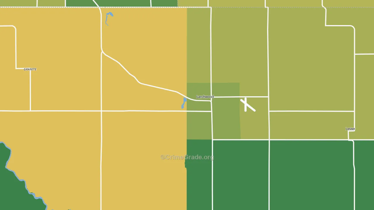 Larchwood, IA Map of Drug-Related Crime Rates