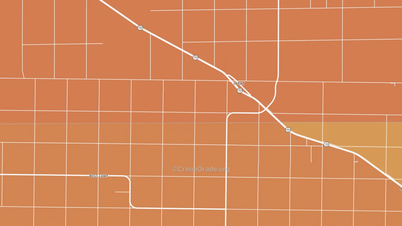 Lariat, TX Map of Drug-Related Crime Rates