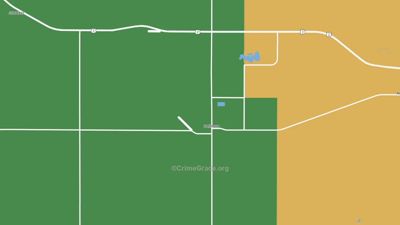 Larimore, ND Map of Drug-Related Crime Rates