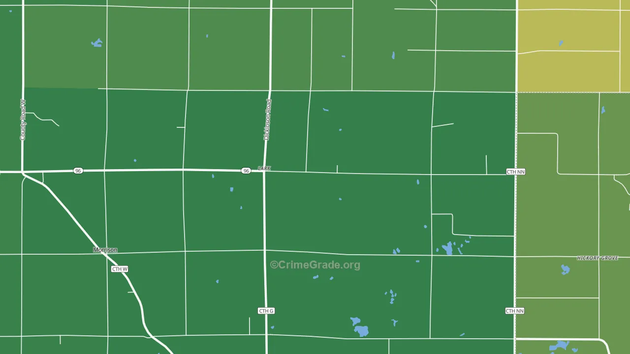 Lark, WI Map of Drug-Related Crime Rates