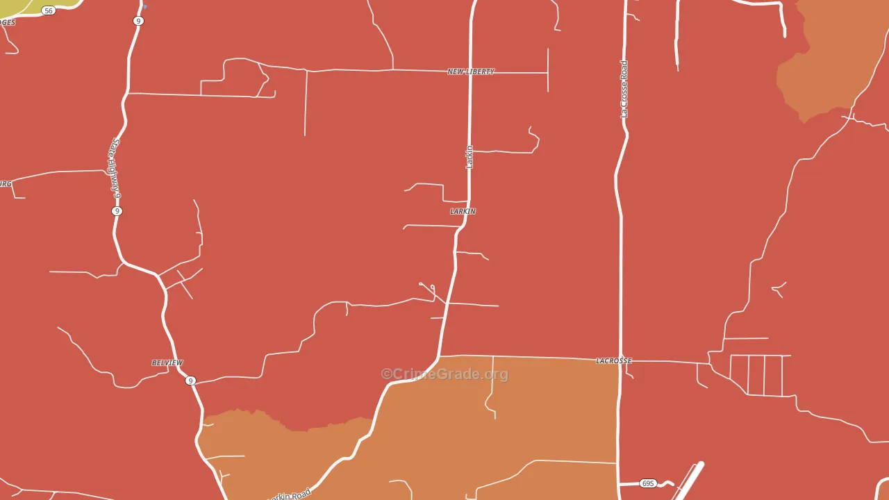 Larkin, AR Map of Drug-Related Crime Rates