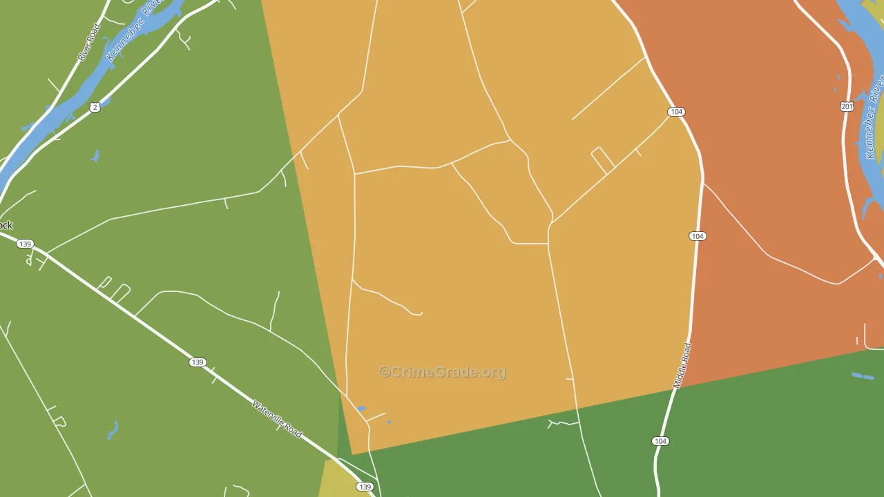 Larone, ME Map of Drug-Related Crime Rates