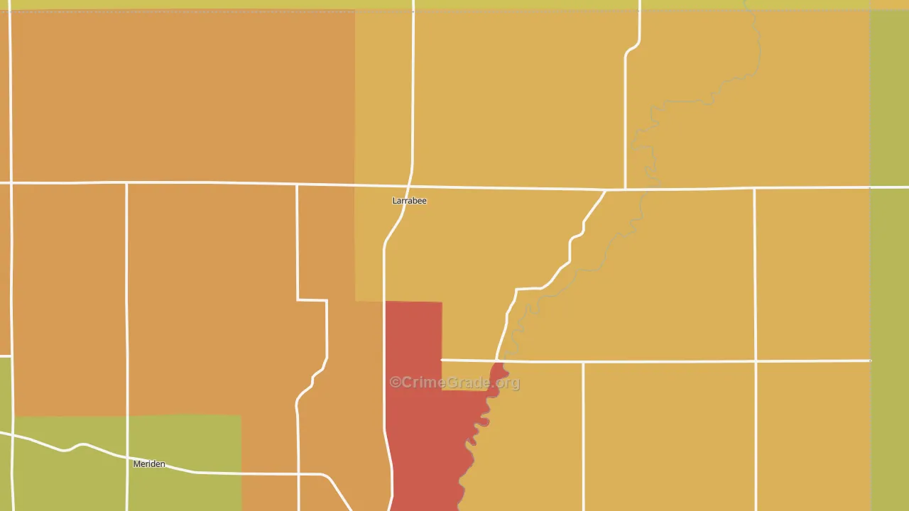 Larrabee, IA Map of Drug-Related Crime Rates