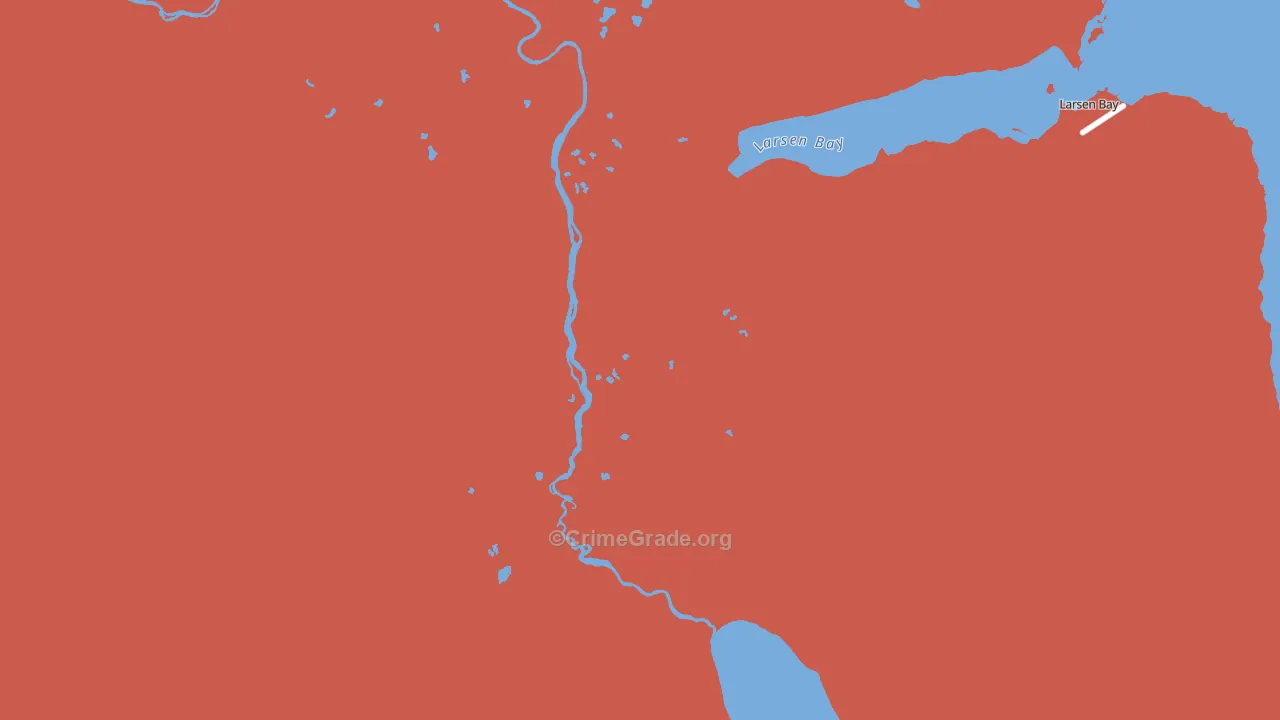 Larsen Bay, AK Map of Drug-Related Crime Rates