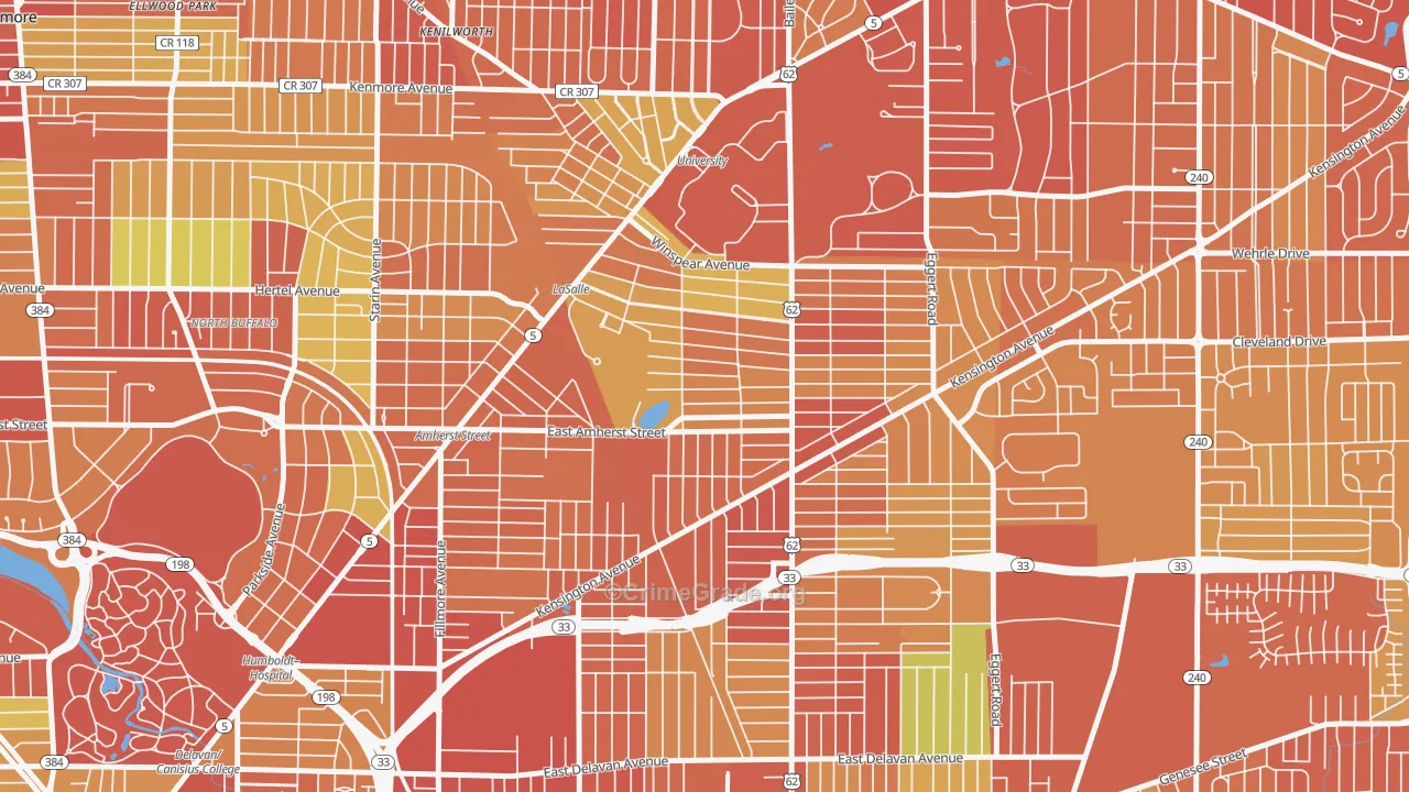 Lasalle, Buffalo, NY Map of Drug-Related Crime Rates