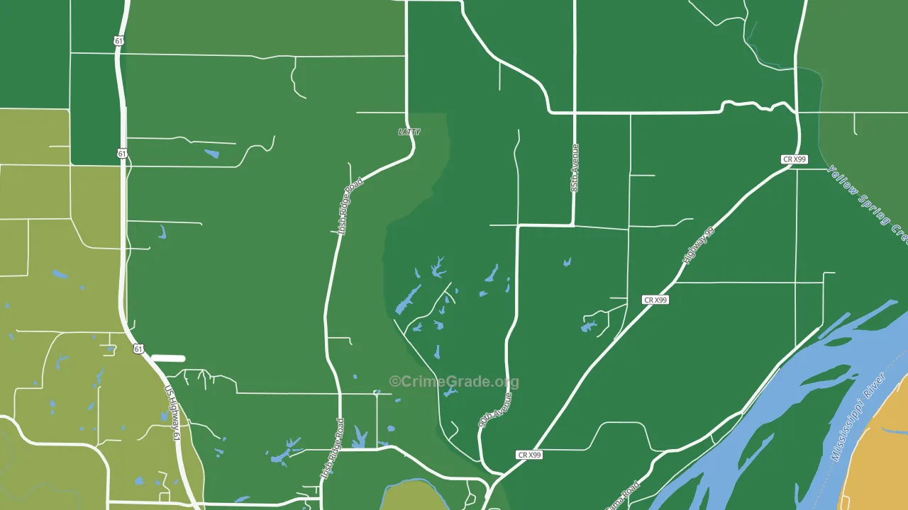 Latty, IA Map of Drug-Related Crime Rates