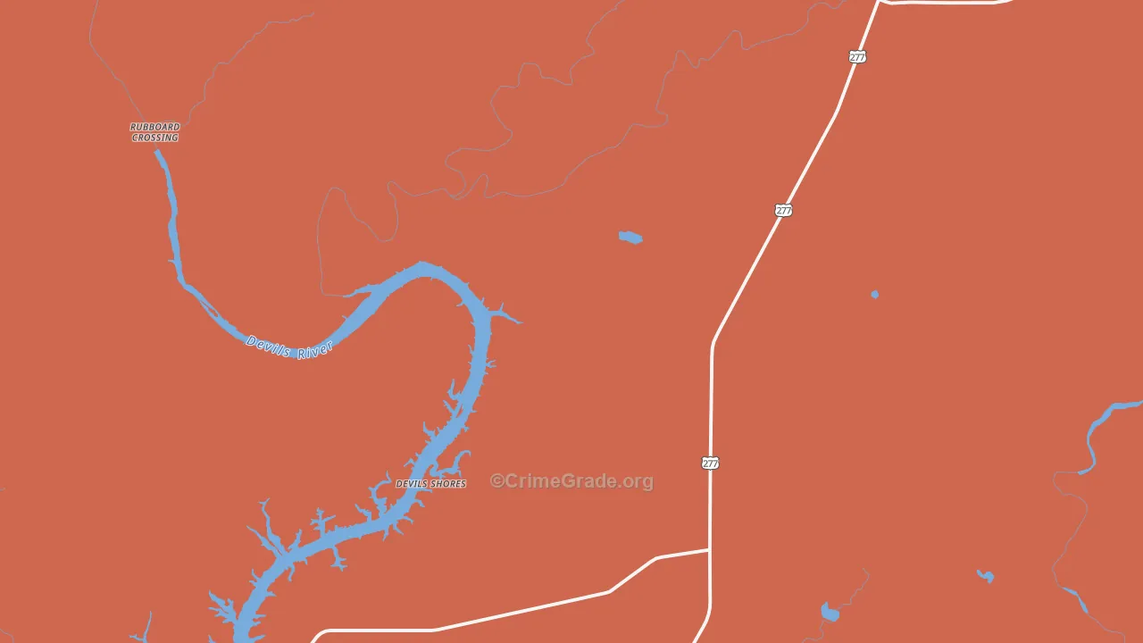 Laughlin Air Force Base, TX Map of Drug-Related Crime Rates