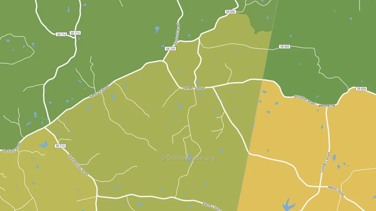 Laurel Grove, VA Map of Drug-Related Crime Rates