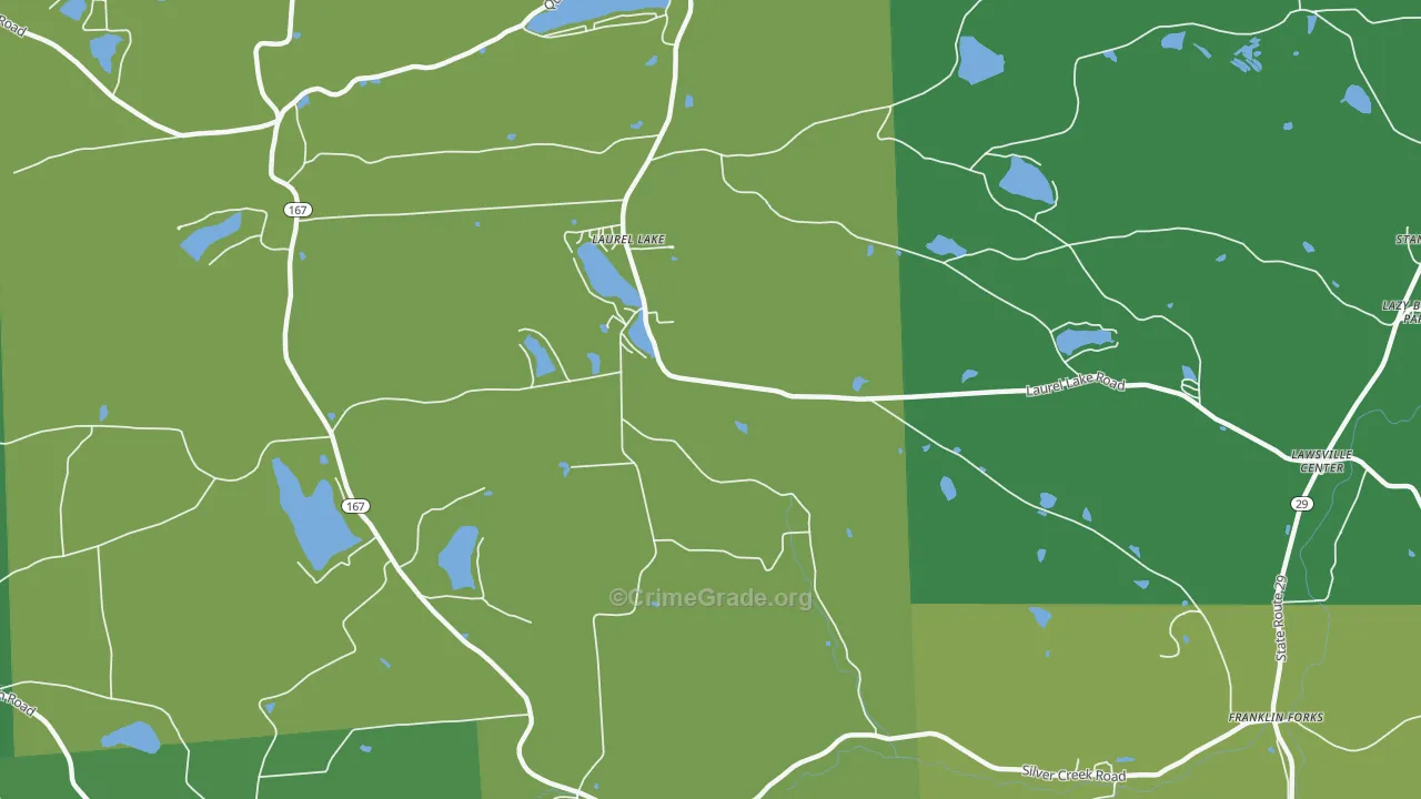 Laurel Lake, PA Map of Drug-Related Crime Rates