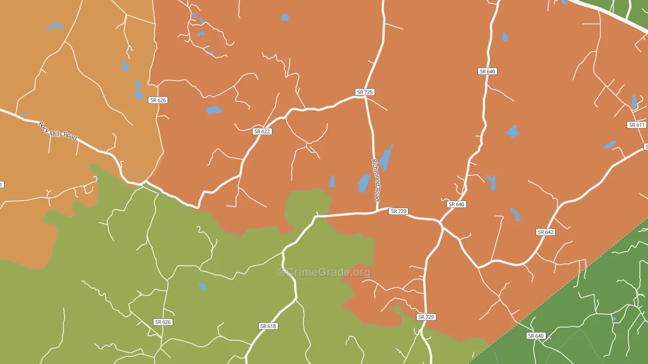 Laurel Mills, VA Map of Drug-Related Crime Rates