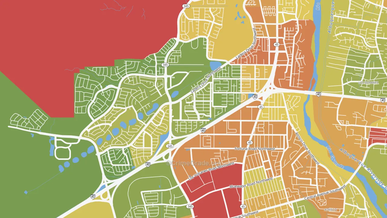 Laurelwood, Albuquerque, NM Map of Drug-Related Crime Rates