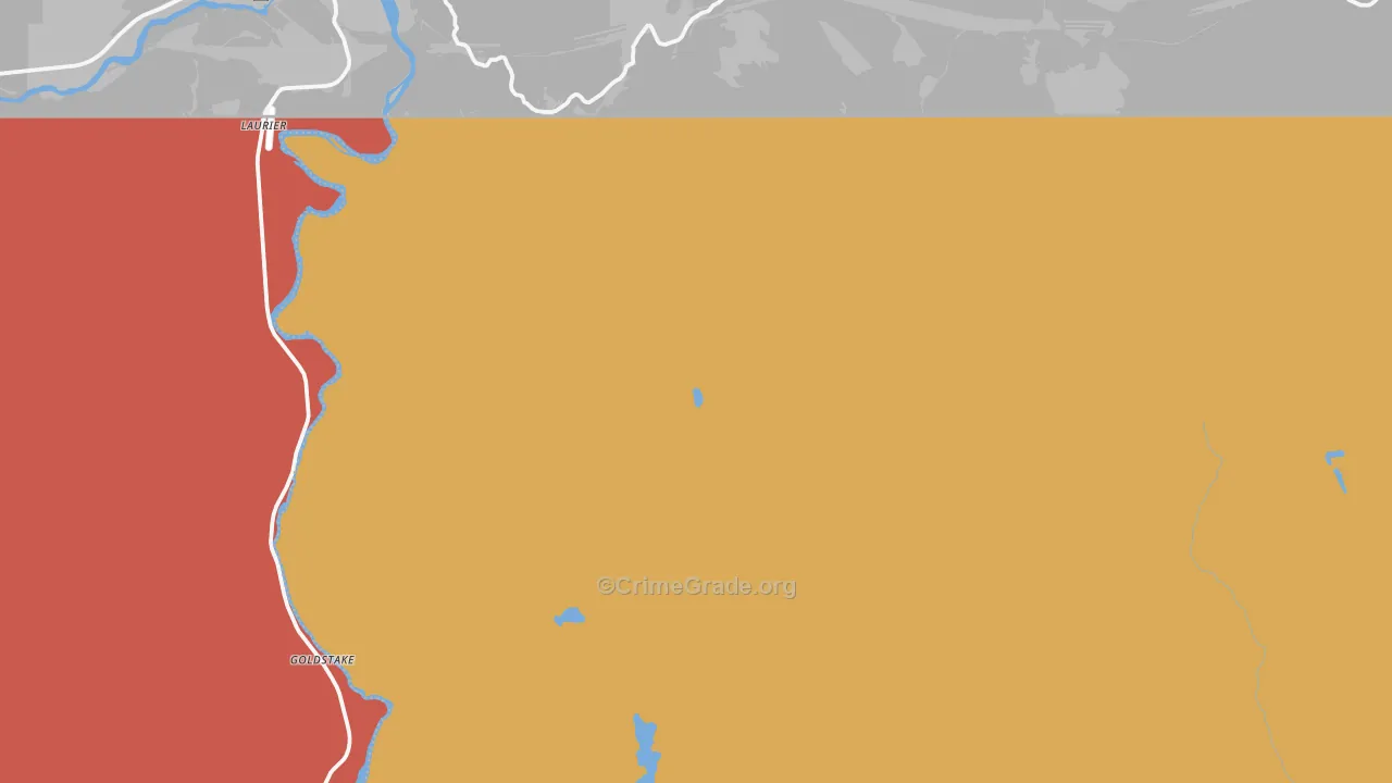 Laurier, WA Map of Drug-Related Crime Rates