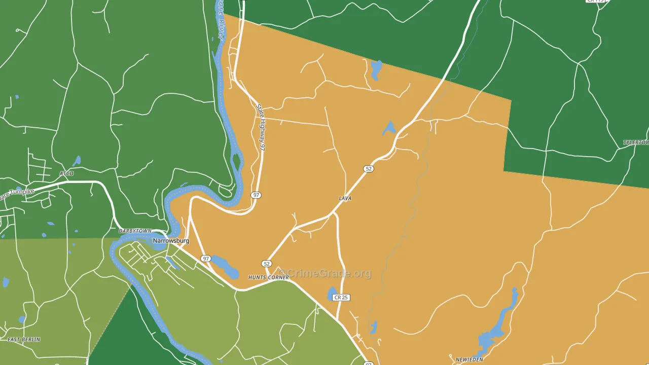 Lava, NY Map of Drug-Related Crime Rates