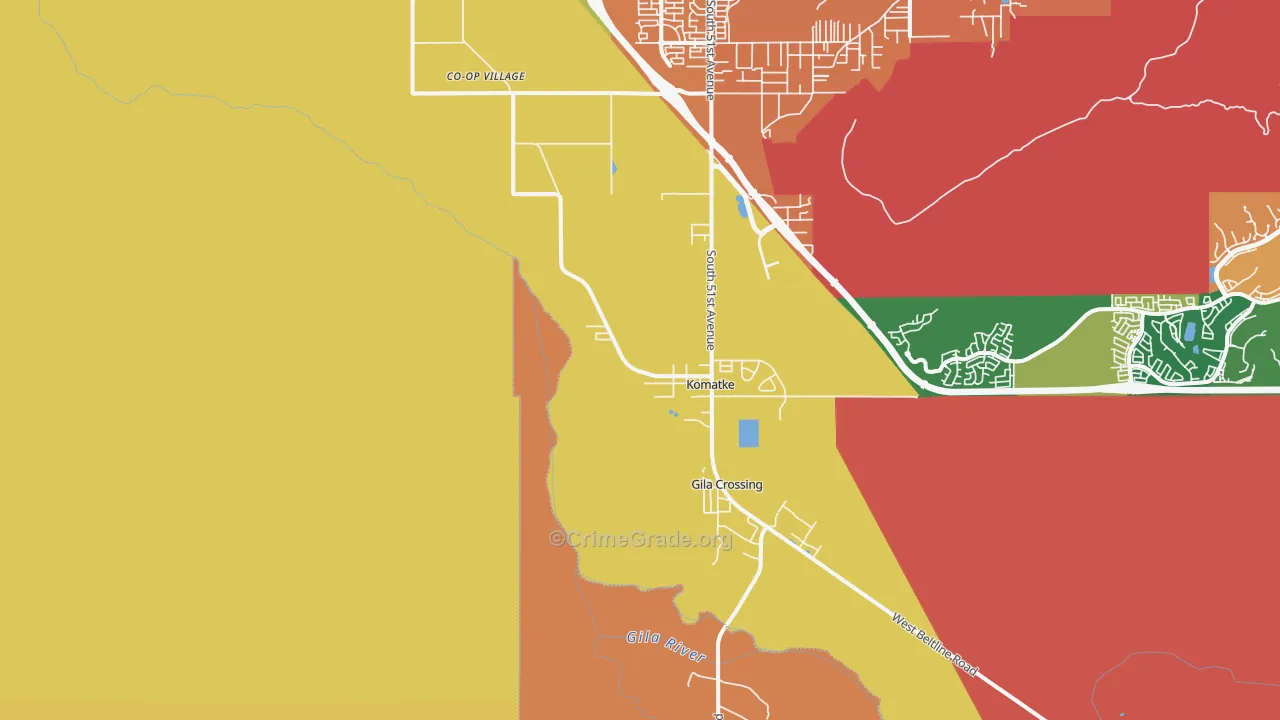 Laveen Village, AZ Map of Drug-Related Crime Rates