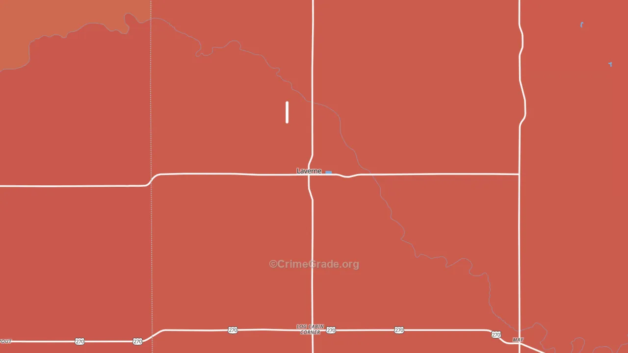 Laverne, OK Map of Drug-Related Crime Rates