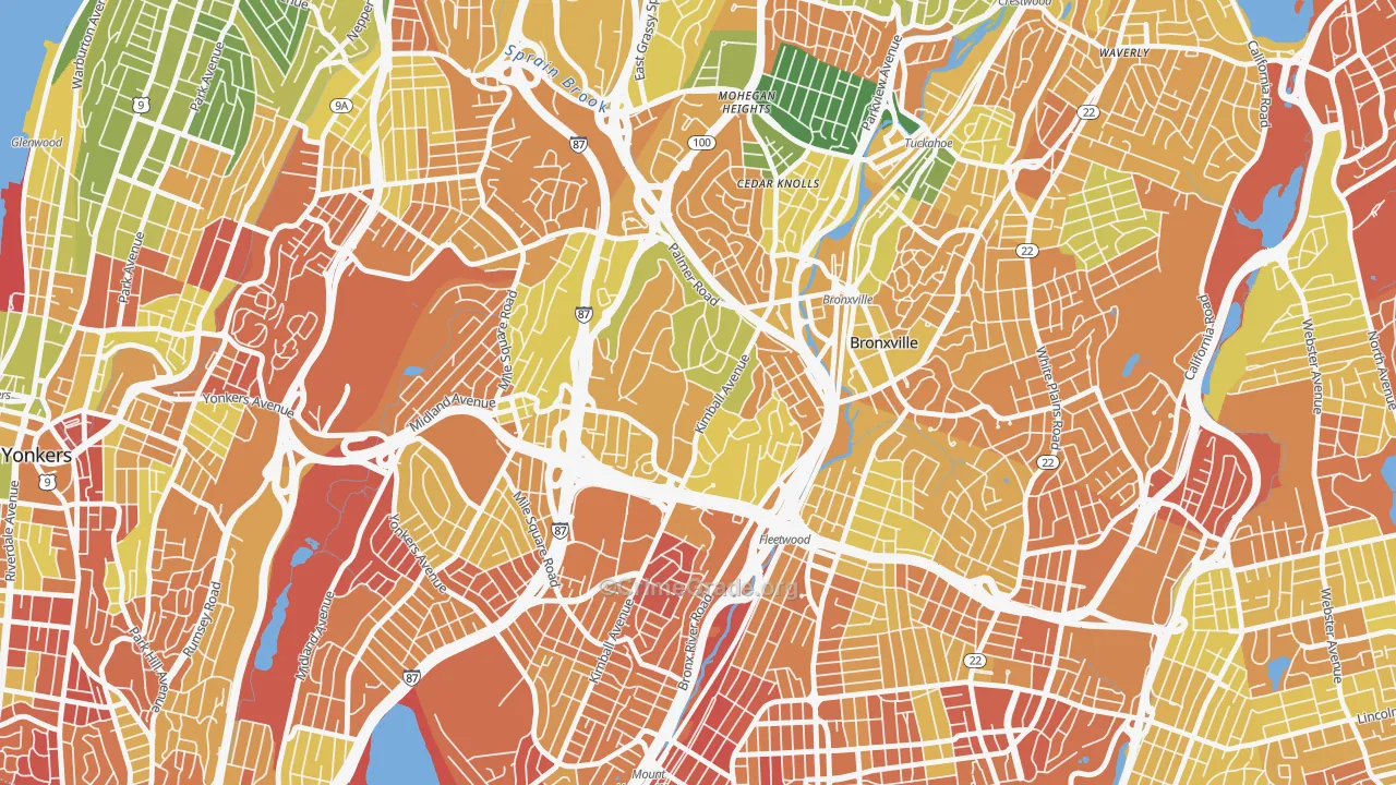Lawrence Park, Bronxville, NY Map of Drug-Related Crime Rates