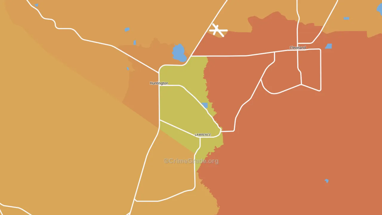 Lawrence, UT Map of Drug-Related Crime Rates