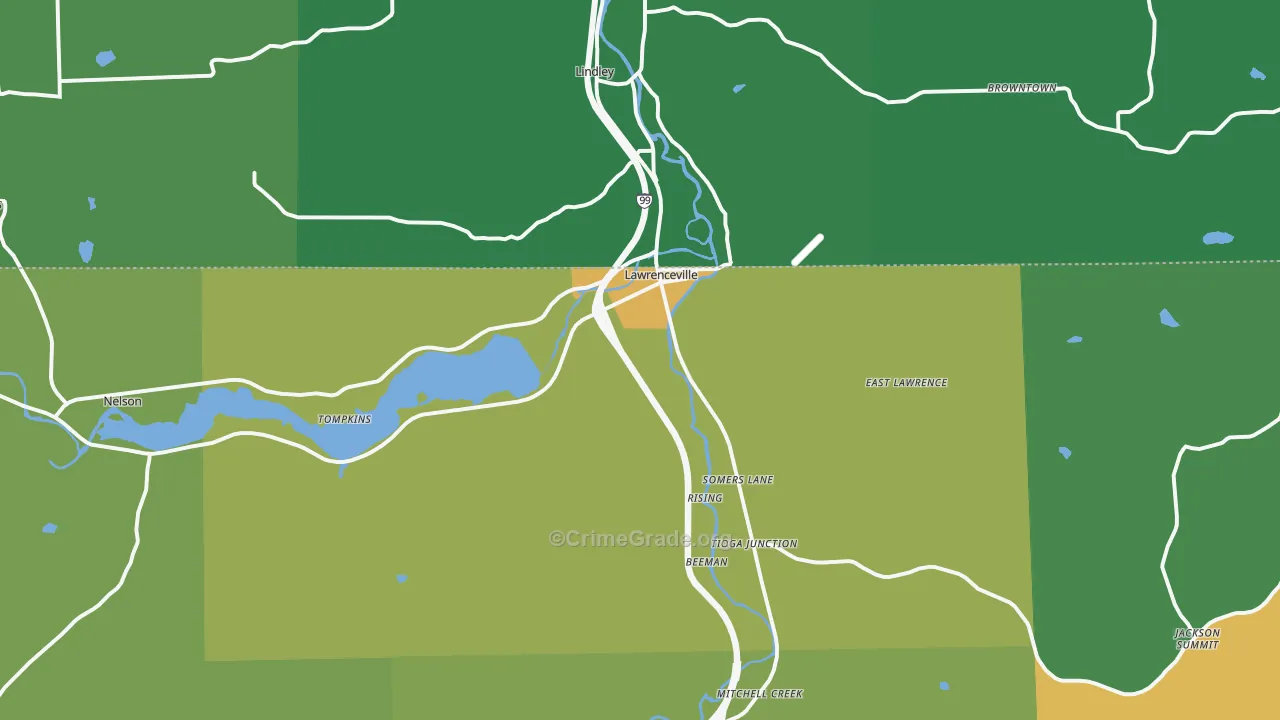 Lawrenceville, PA Map of Drug-Related Crime Rates