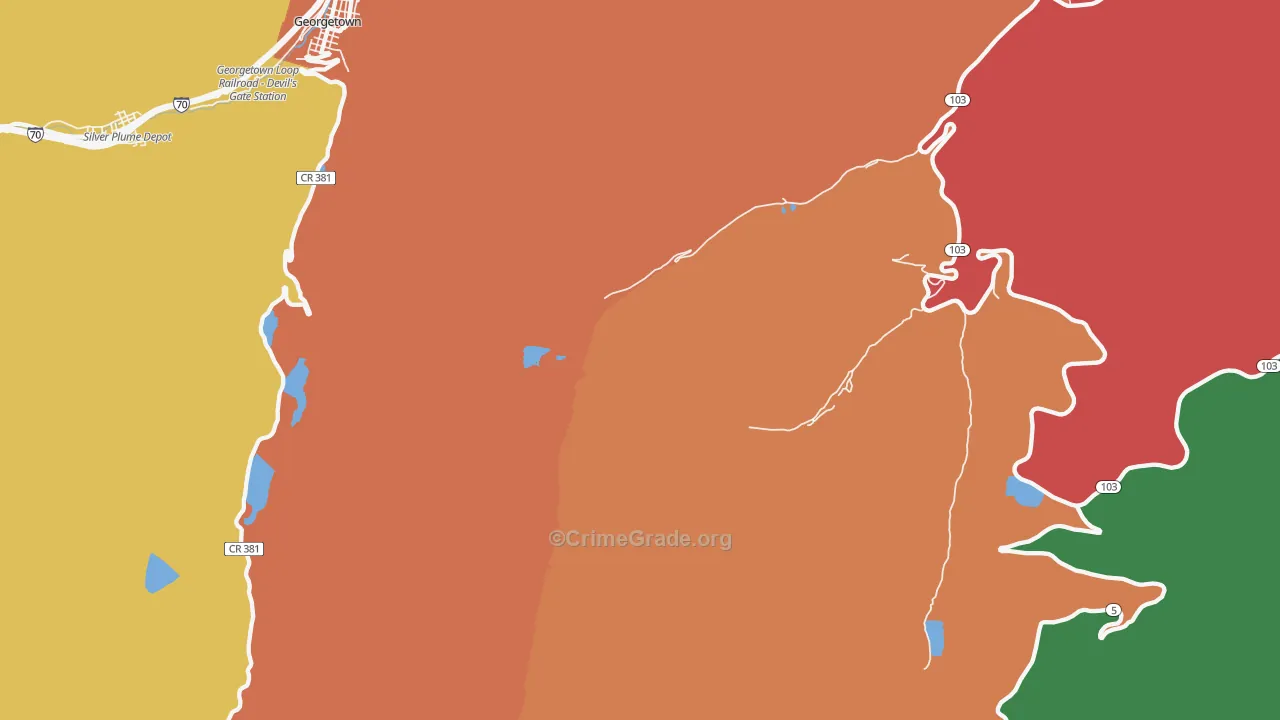 Lawson, CO Map of Drug-Related Crime Rates
