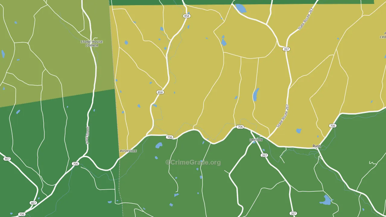 Lawton, PA Map of Drug-Related Crime Rates