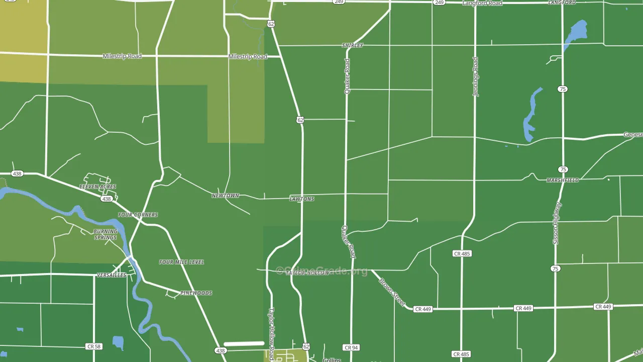 Lawtons, NY Map of Drug-Related Crime Rates