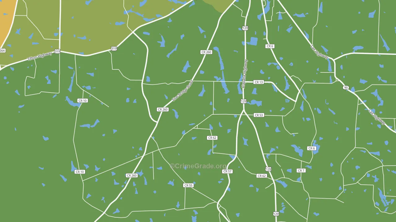 Lax, GA Map of Drug-Related Crime Rates
