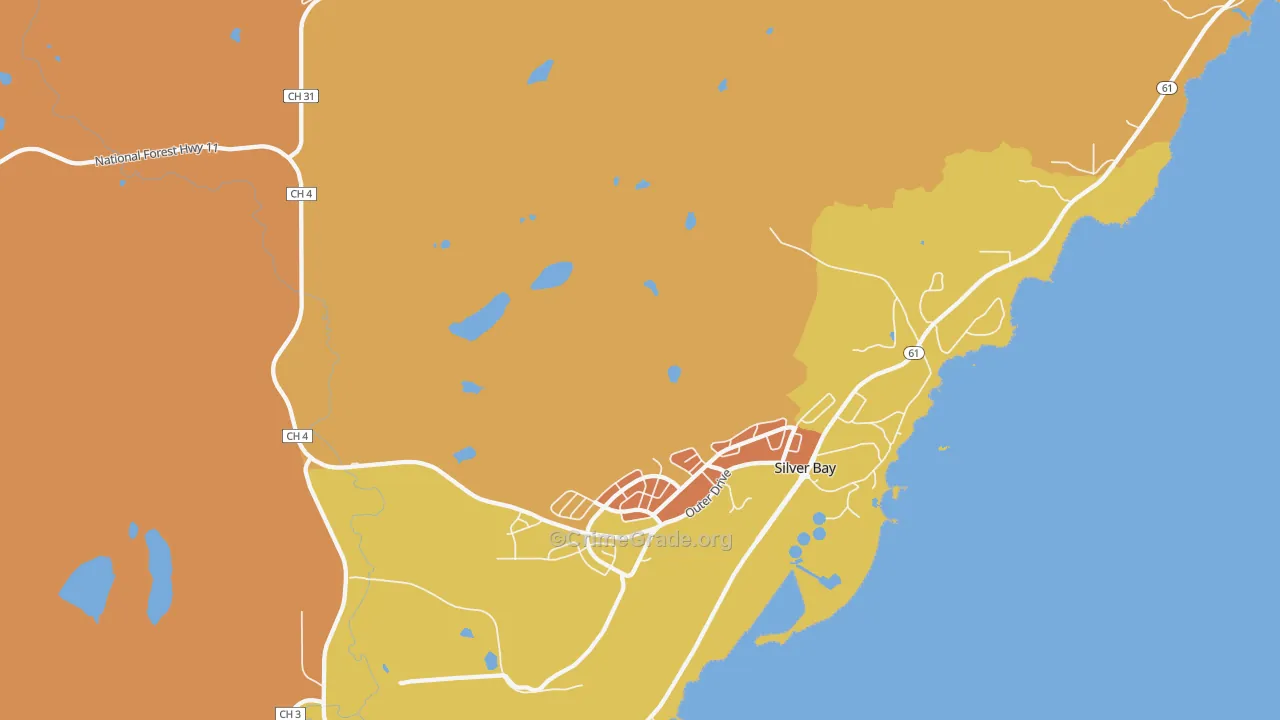 Lax Lake, MN Map of Drug-Related Crime Rates