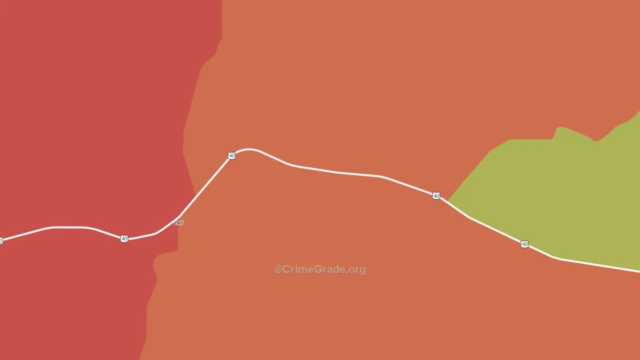 Lay, CO Map of Drug-Related Crime Rates