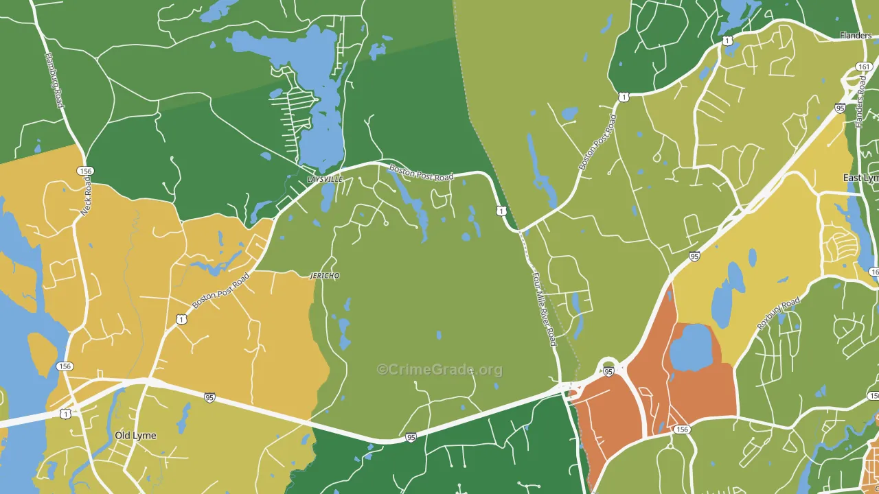 Laysville, CT Map of Drug-Related Crime Rates