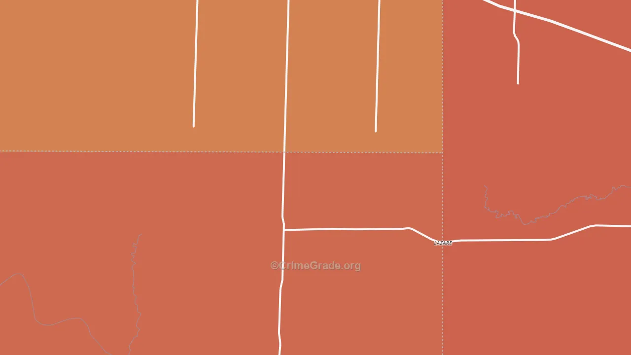 Lazare, TX Map of Drug-Related Crime Rates