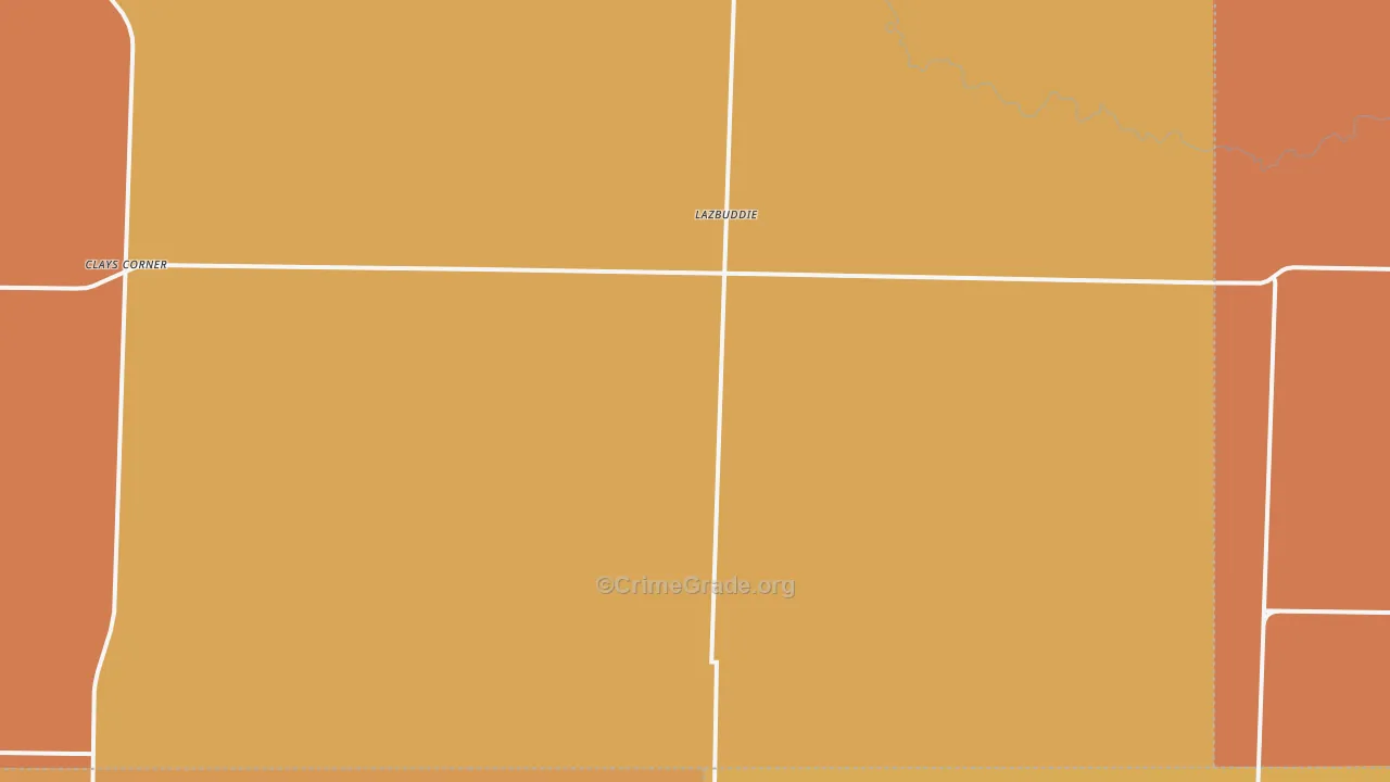 Lazbuddie, TX Map of Drug-Related Crime Rates