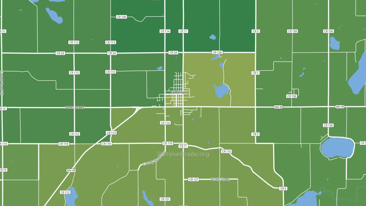 Le Center, MN Map of Drug-Related Crime Rates