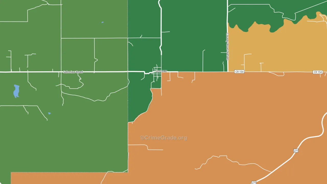 Le Flore, OK Map of Drug-Related Crime Rates