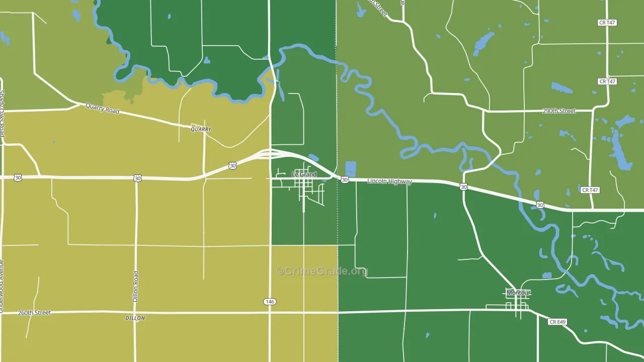 Le Grand, IA Map of Drug-Related Crime Rates