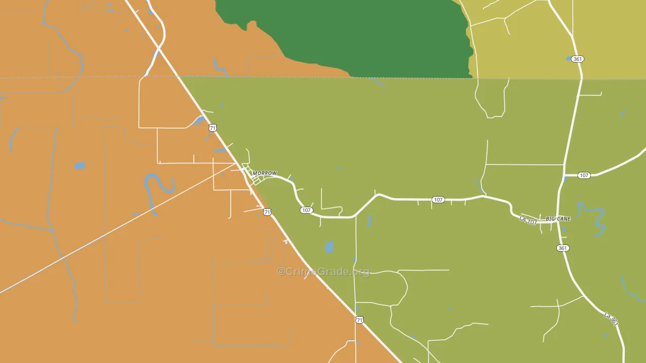 Le Moyen, LA Map of Drug-Related Crime Rates