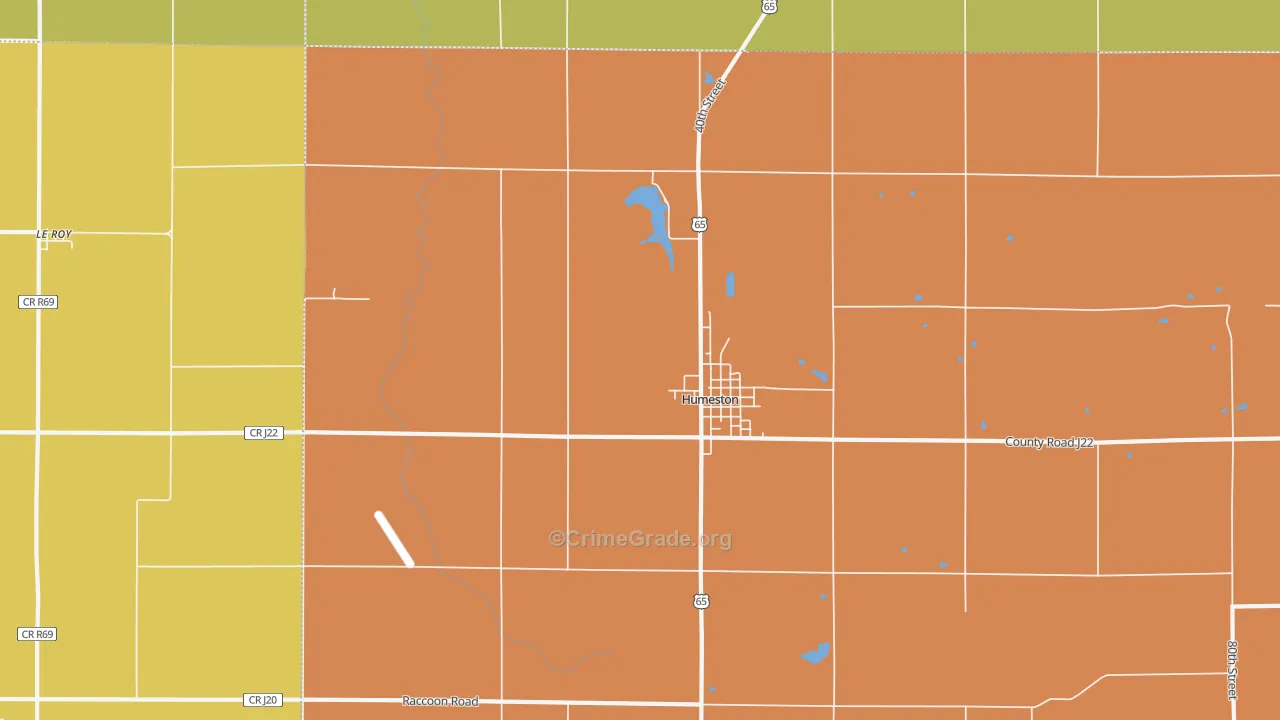 Le Roy, IA Map of Drug-Related Crime Rates