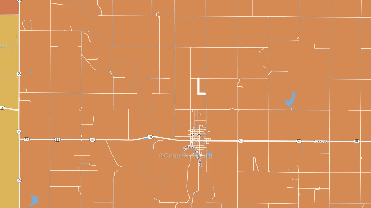 Le Roy, KS Map of Drug-Related Crime Rates