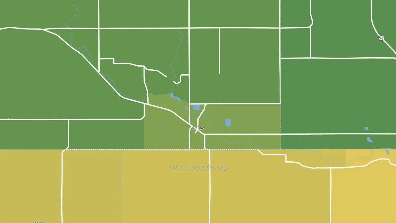 Le Roy, MN Map of Drug-Related Crime Rates