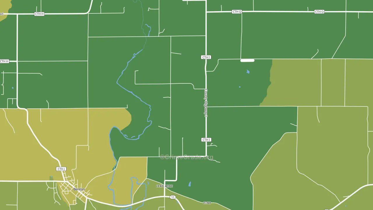 Lead Mine, WI Map of Drug-Related Crime Rates