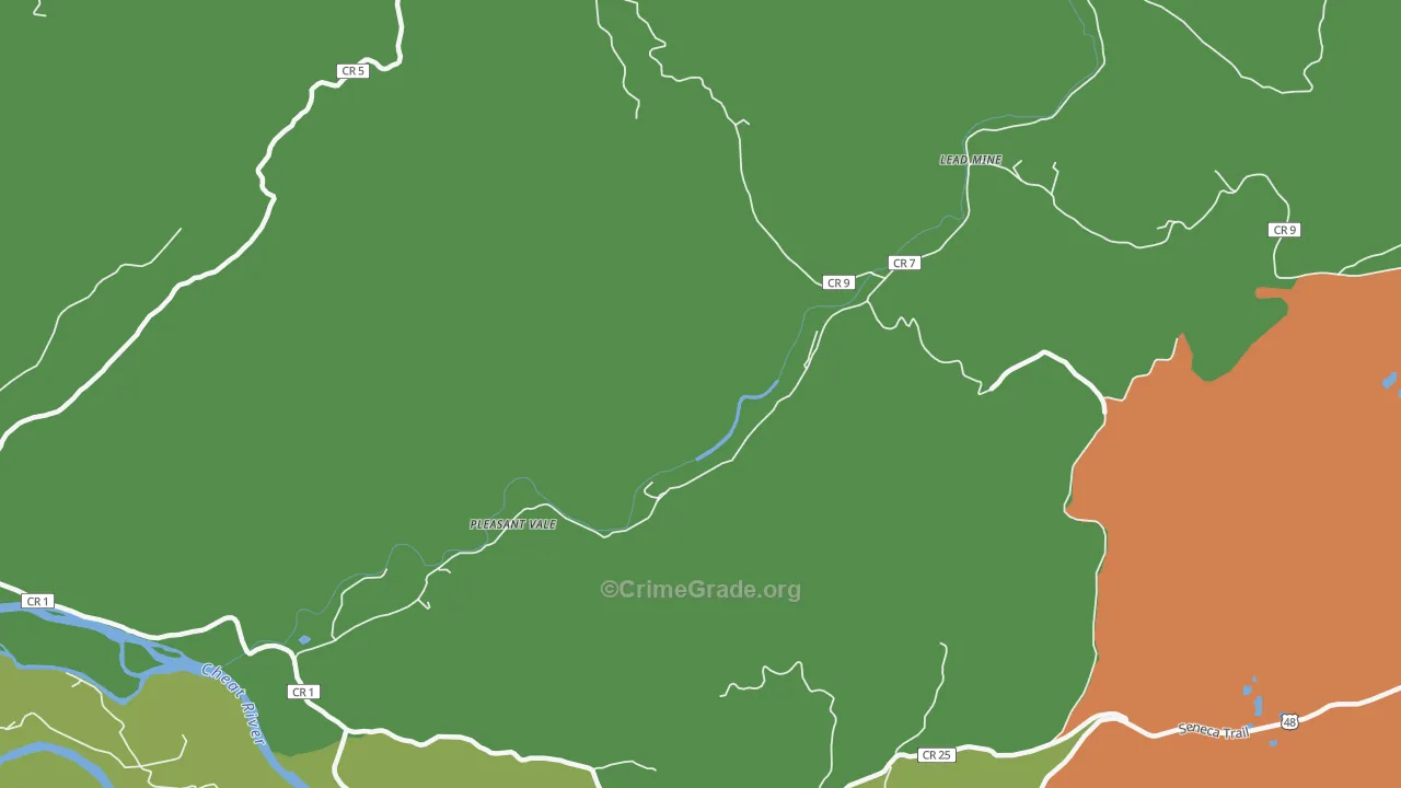 Lead Mine, WV Map of Drug-Related Crime Rates