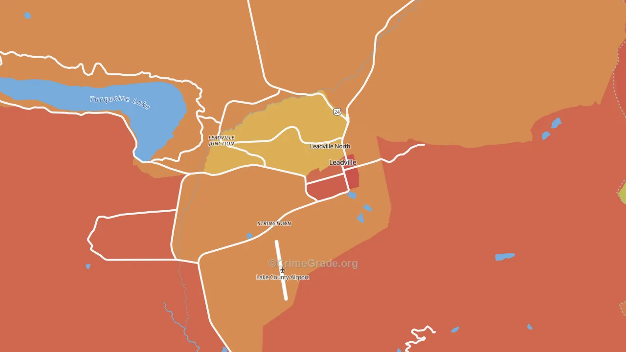 Leadville, CO Map of Drug-Related Crime Rates