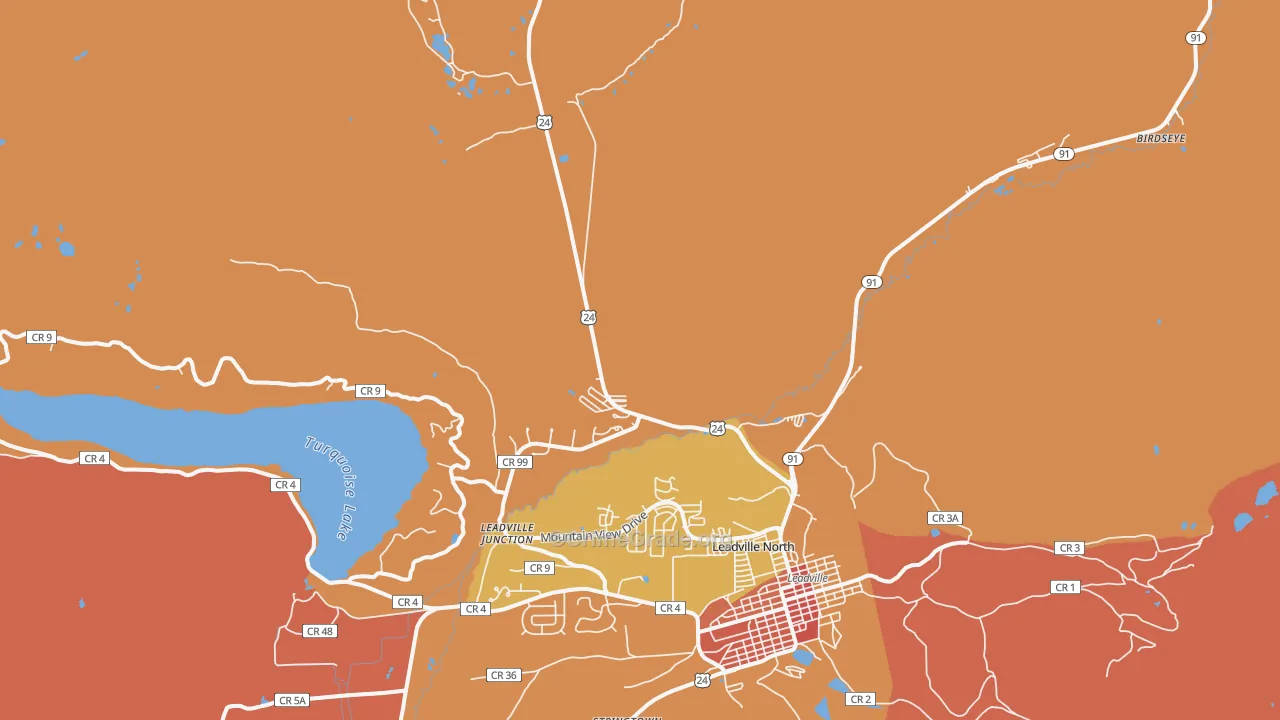 Leadville North, CO Map of Drug-Related Crime Rates