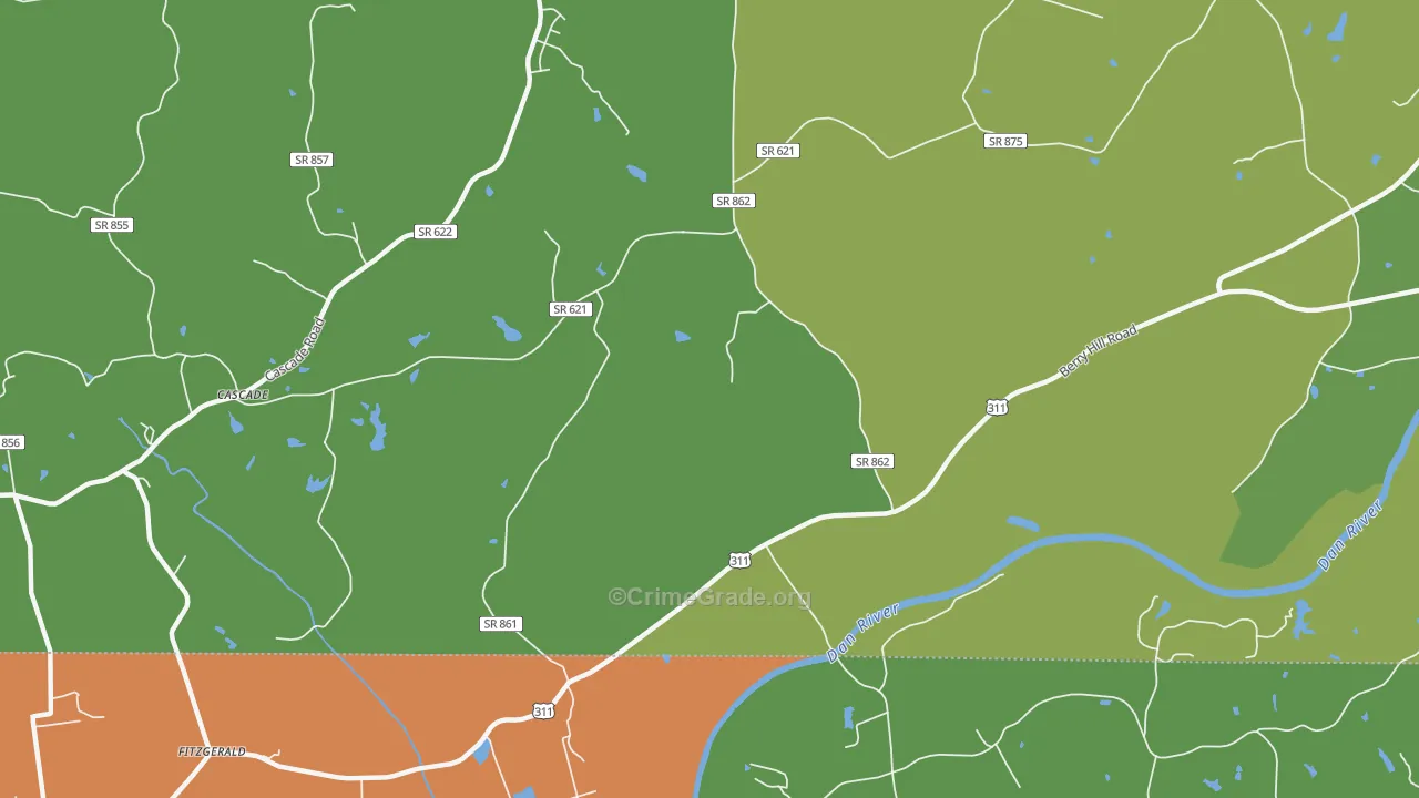 Leaksville Junction, VA Map of Drug-Related Crime Rates