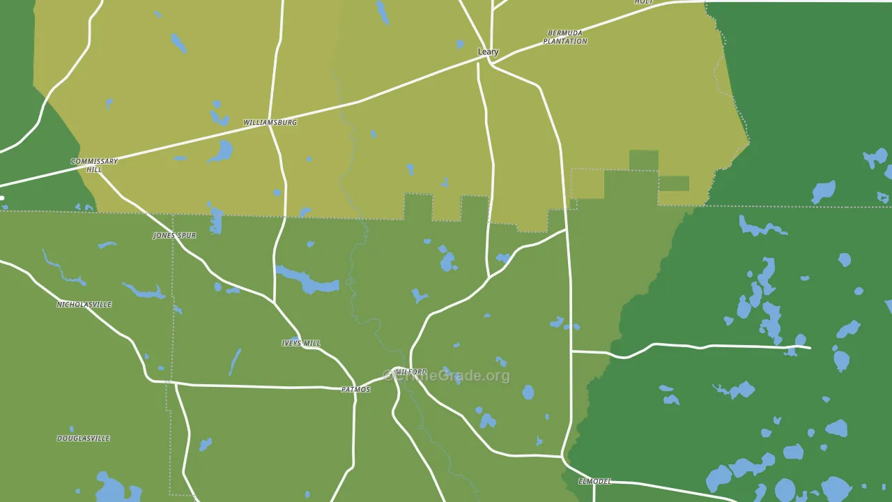Leary, GA Map of Drug-Related Crime Rates