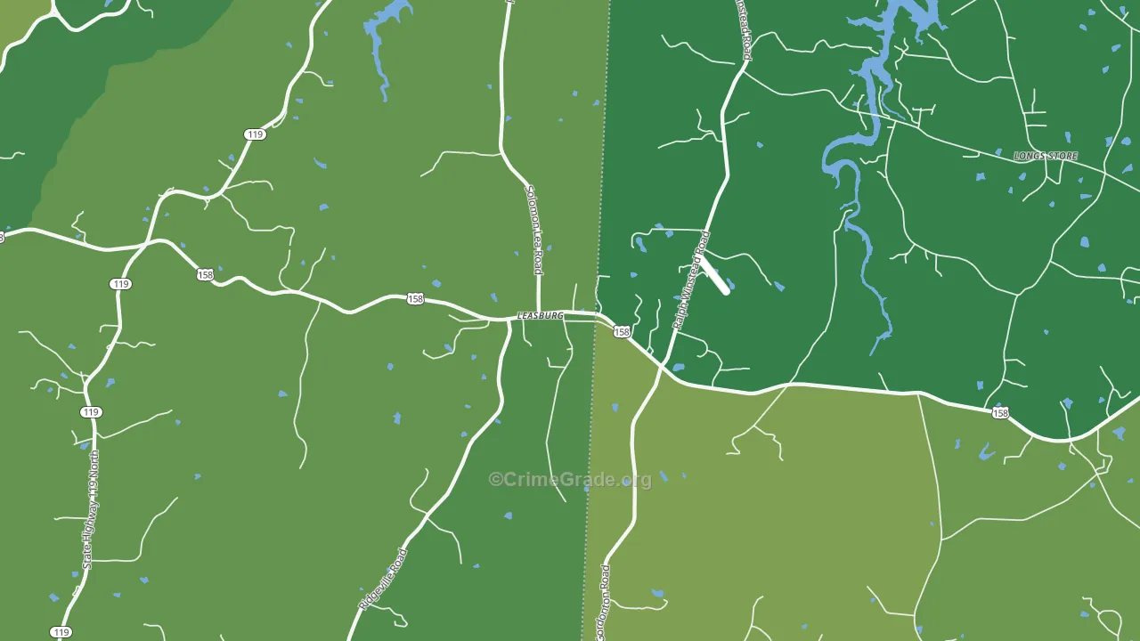 Leasburg, NC Map of Drug-Related Crime Rates
